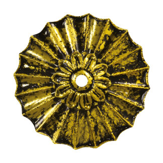 Water Features - Fanned Palm - 8"x8"x1.5", Gold