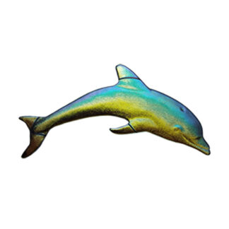 Dolphin Mini Fusion Mosaic Accent - 6", Rainbow