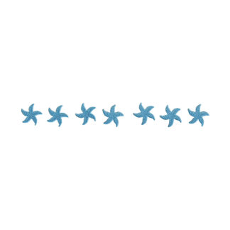 Step Marker - Spotted Starfish - 24"x3", Blue
