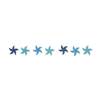Step Marker - Spotted Starfish - 24"x3", Blue Blend