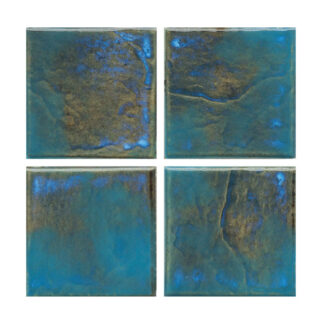 Random Block - 3"x3", Blue/Green